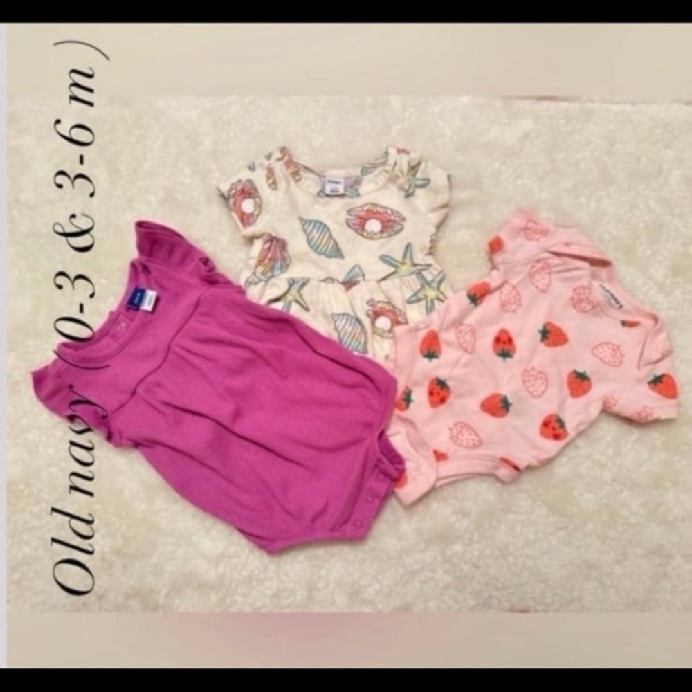 Old Navy Ribbed Pink Baby Onesie